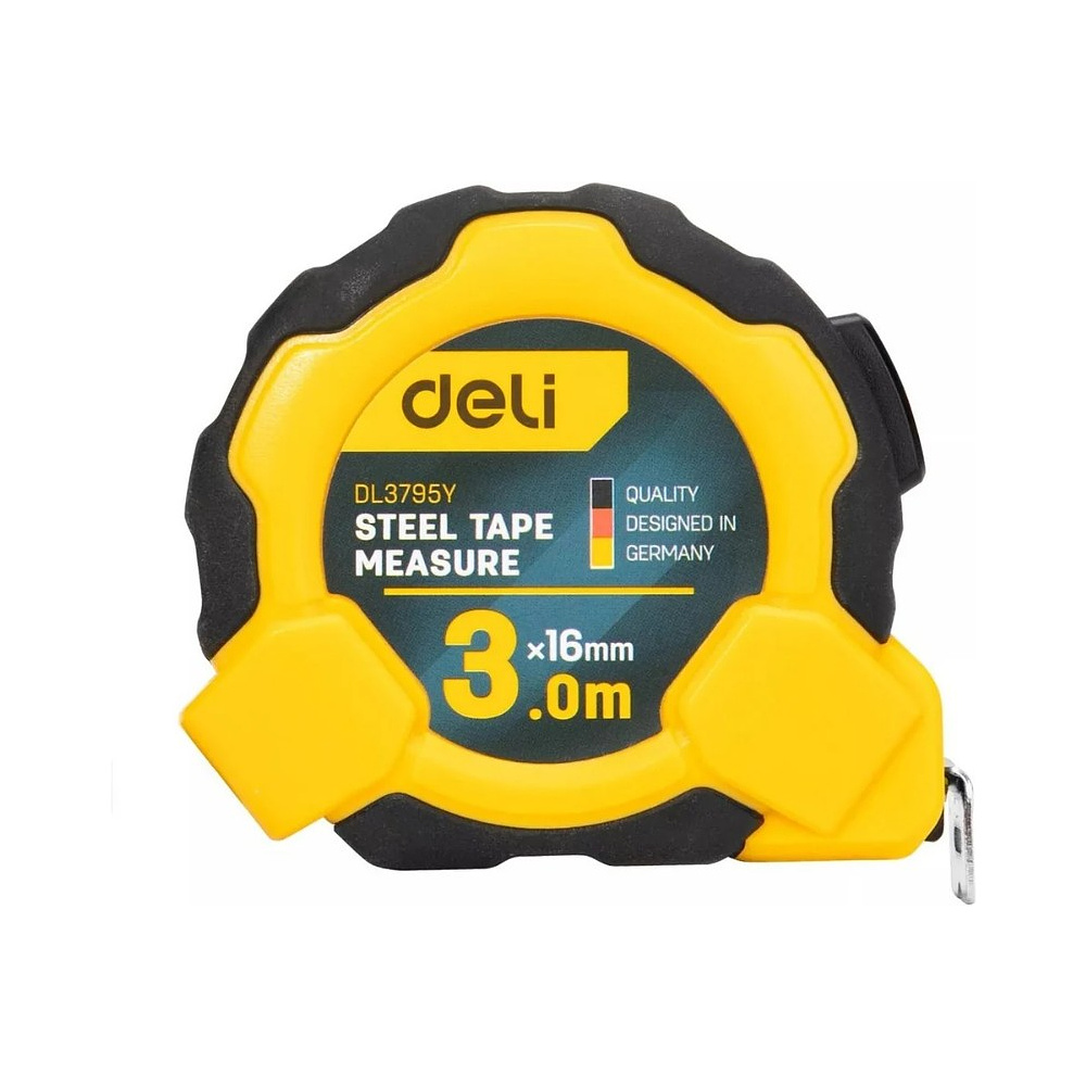 Рулетка Deli YS EDL3795, 3 м х 16 мм, желтый, черный - 12