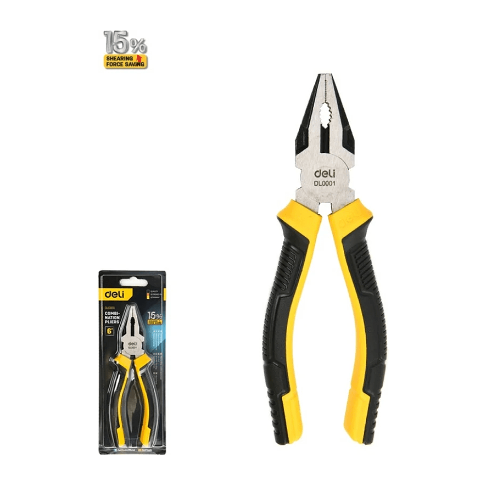 Плоскогубцы Deli YS EDL0001, 160 мм, 2-х компонентные рукоятки - 2