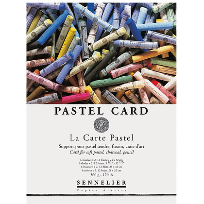 Блок бумаги для пастели "Pastel Card", 16x24 см, 360 г/м2, 12 листов, 6 оттенков