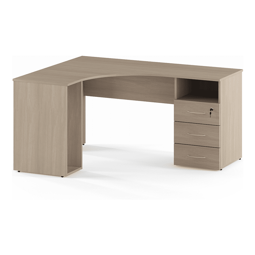 Коллекция Столица Стол письменный угловой С-085/1 левый, 1500х1200/500х750, 18 мм, дуб сонома