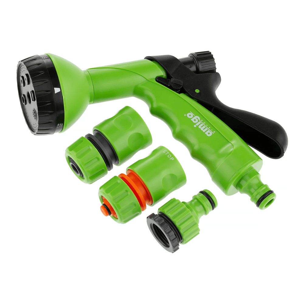 Комплект поливочный Amigo Grande "79230", 1/2", 6 фунций, пластик, зеленый, черный