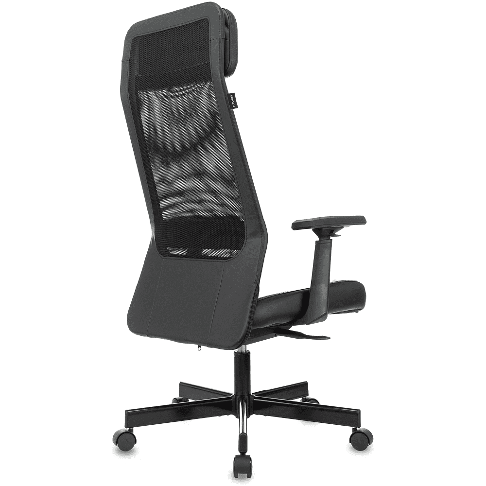 Кресло для руководителя Бюрократ T-995, экокожа/сетка, металл, черный - 4