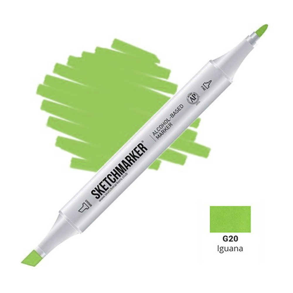 Маркер художественный "Brushmarker", двухсторонний, G20 игуана 