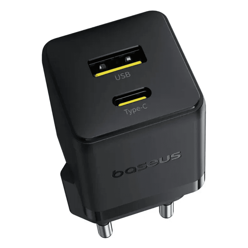 Сетевое зарядное устройство Baseus "Palm", Fast Charger, C+U, 30W, EU, Cluster Black - 4