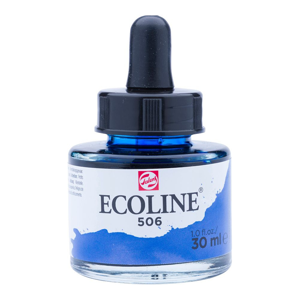 Жидкая акварель "ECOLINE", 506 ультрамарин темный, 30 мл