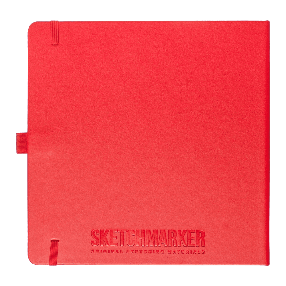 Скетчбук "Sketchmarker", 80 листов, 20x20 см, 140 г/м2, красный  - 2