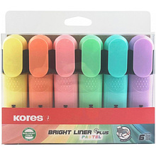 Набор маркеров текстовых "Bright Liner Pastel", 6 шт, ассорти