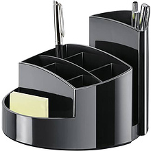 Подставка для канцелярских мелочей "Rondo", 140x140x109 мм, черный