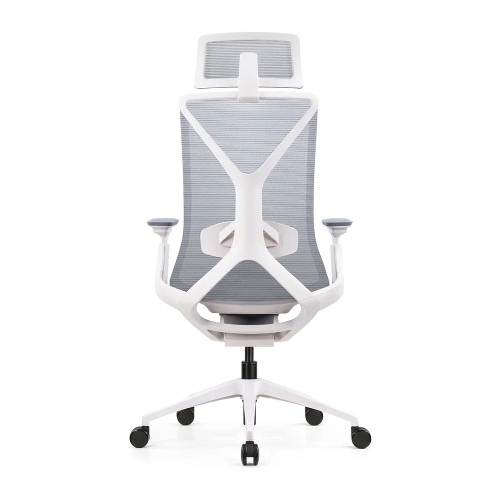 Кресло для руководителя SitZone E-YR-001A-P1-WH сетка/ткань, серый - 5