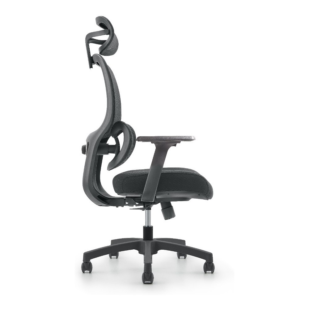 Кресло для руководителя SitZone U-073A сетка, ткань, пластик, черный, -30% - 4