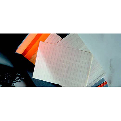 Блокнот "Rhodiarama Webnotepad" на резинке, A5, 96 листов, линейка, оранжевый - 6