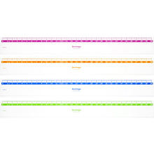Линейка "Color" 30 см, пластик, прозрачный, ассорти