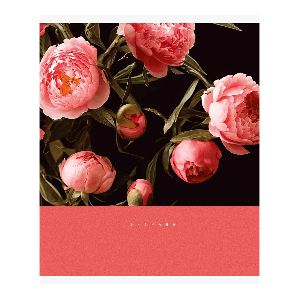 Тетрадь "Цветочный сад", А5, 48 листов, клетка, скоба сбоку, ассорти - 2