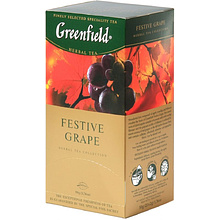 Чайный напиток "Greenfield" Festive Grape, 25 пакетиков x1.5 г, черный