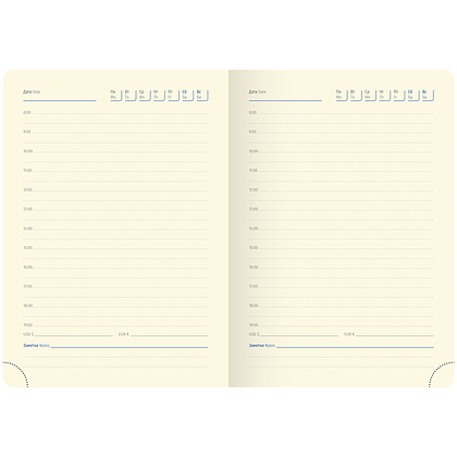 Ежедневник недатированный "Silver Pristine", А6, 320 страниц, синий - 7