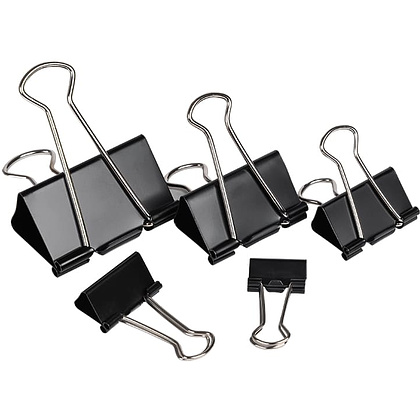 Зажим для бумаги "Office Products", 51 мм, 12 шт, черный - 2