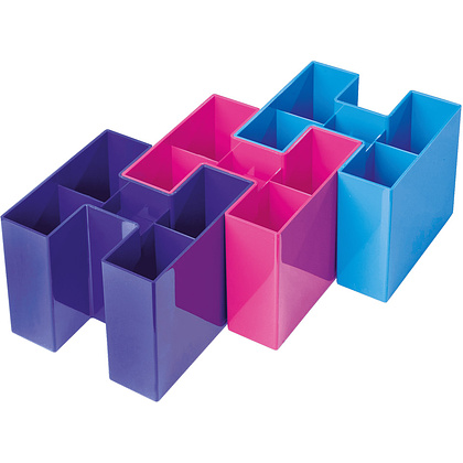 Подставка для канцелярских мелочей "Bravo", 109x90x109 мм, фиолетовый - 3