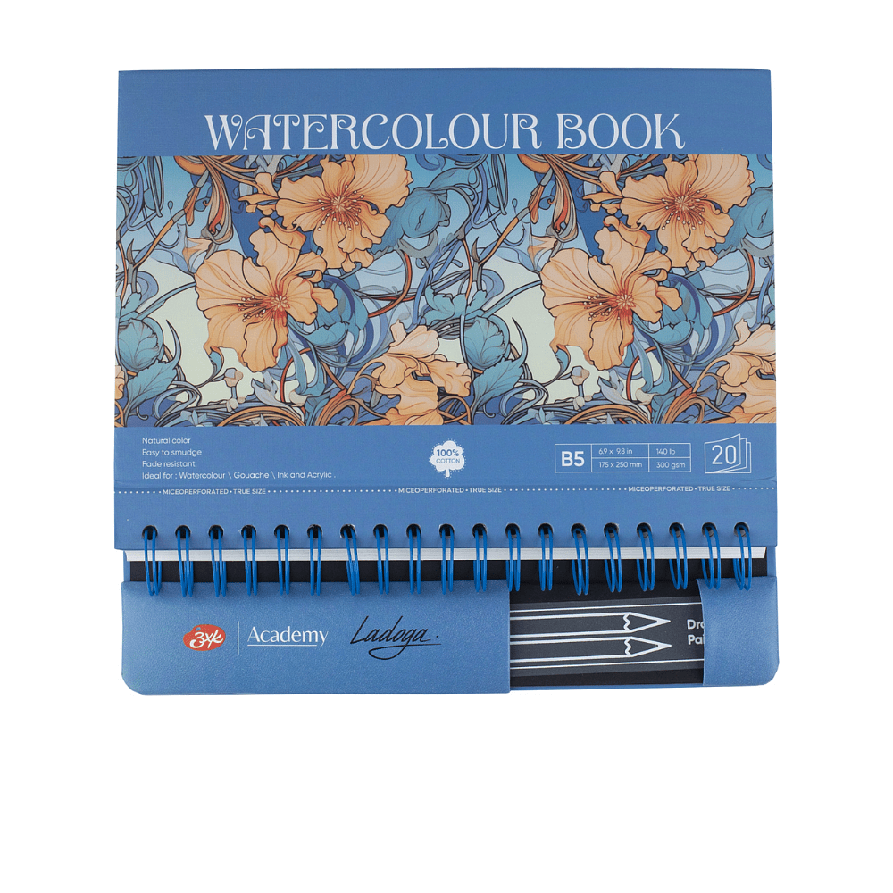 Скетчбук для акварели "Ладога", 17,5х25 см, 20 листов, синий - 2