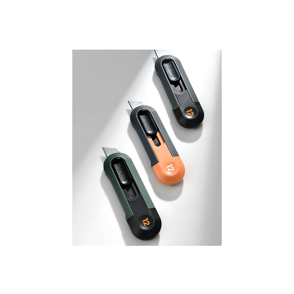 Нож строительный Deli HS HT4007C, 80x25 мм, Soft Touch, оранжевый - 6