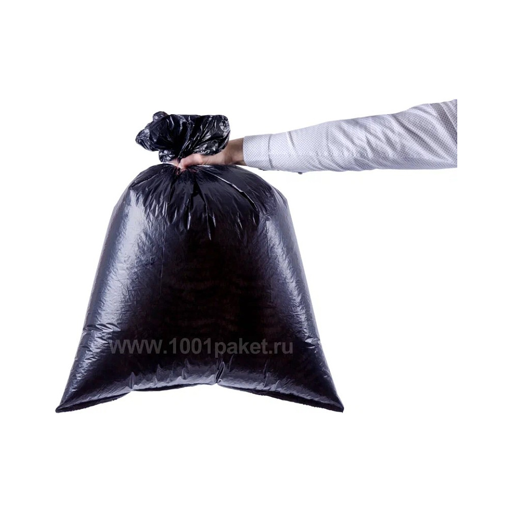 Мешки для мусора Ромашка Броня, 300 л, ПВД, 60 мкм, 105х150 см, 10 шт/рулон, черный - 2