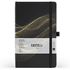 Блокнот "Total Black holo gold", А5, 96 листов, линейка, на резинке, черный, золотистый - 2