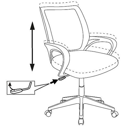 Кресло детское Бюрократ BUROKIDS 1W, ткань, пластик, розовый - 5