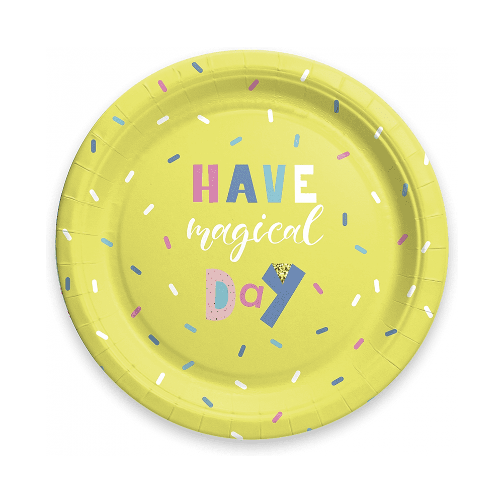 Тарелка бумажная "ДР12", 23 см, 6 шт, ассорти - 3