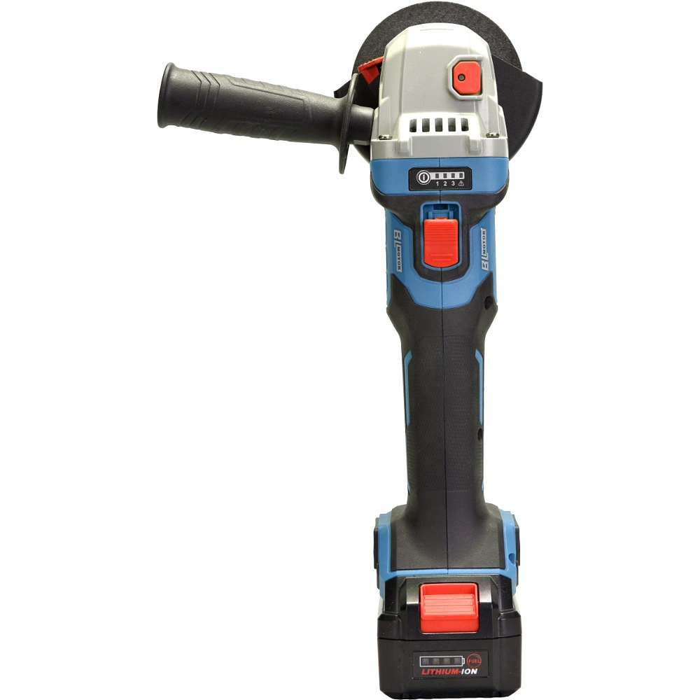 Угловая шлифмашина DongCheng DCSM04-125 (TYPE EM), 125 мм, 2 АКБ, 4 Ач, З/У 2 А - 4