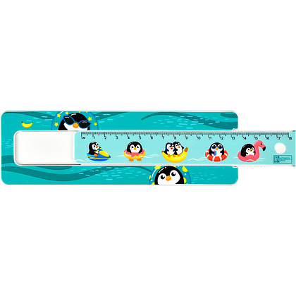 Пенал "Пингвины" с линейкой, 1 отделение - 4