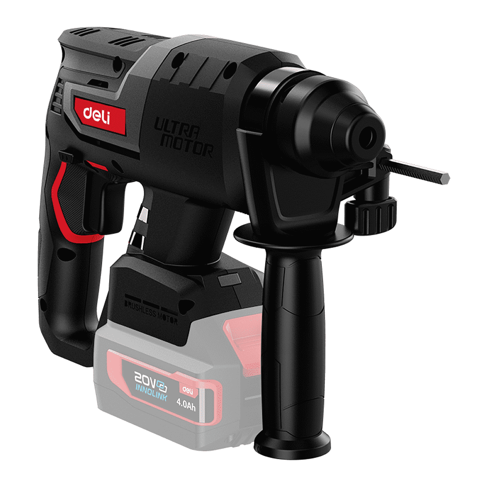 Аккумуляторный перфоратор Deli RS EDE-DC20-2, 20 В, 2 Дж, без АКБ и ЗУ, кейс - 4