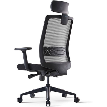 Кресло для руководителя BESTUHL "S30", сетка, ткань, пластик, черный - 3