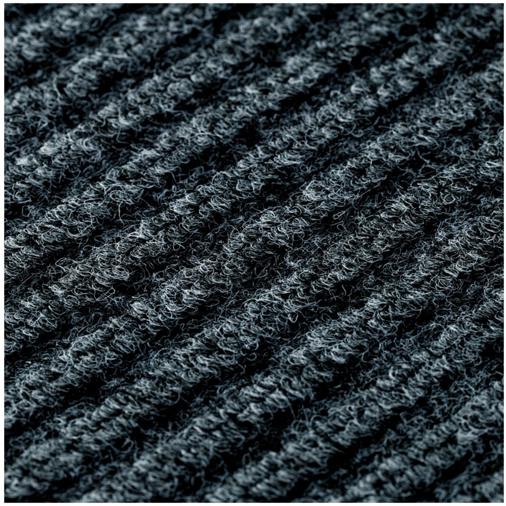 Коврик придверный "OfficeClean", 40х60 см, ребристый, серый - 3