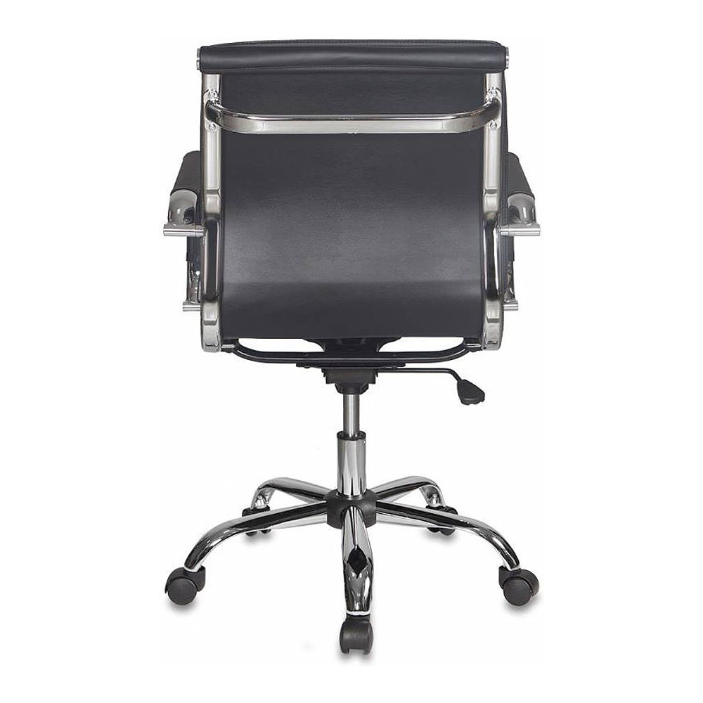 Кресло для руководителя "Бюрократ CH-993" низкая спинка, кожзам, хром, черный - 4