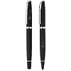 Набор ручек "Deluxe": ручка шариковая автоматическая и роллер, черный, серебристый - 4