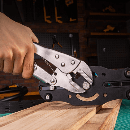 Клещи зажимные Deli YS EDL109010, 220 мм, с фиксатором - 5