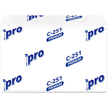 Салфетки бумажные PROtissue, 16х21см, 2 слоя, белый, 200 листов, 100% целлюлоза