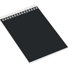 Блокнот "Для конференций", А5, 145х205 мм, 60 листов, в клетку, спираль сверху, черный