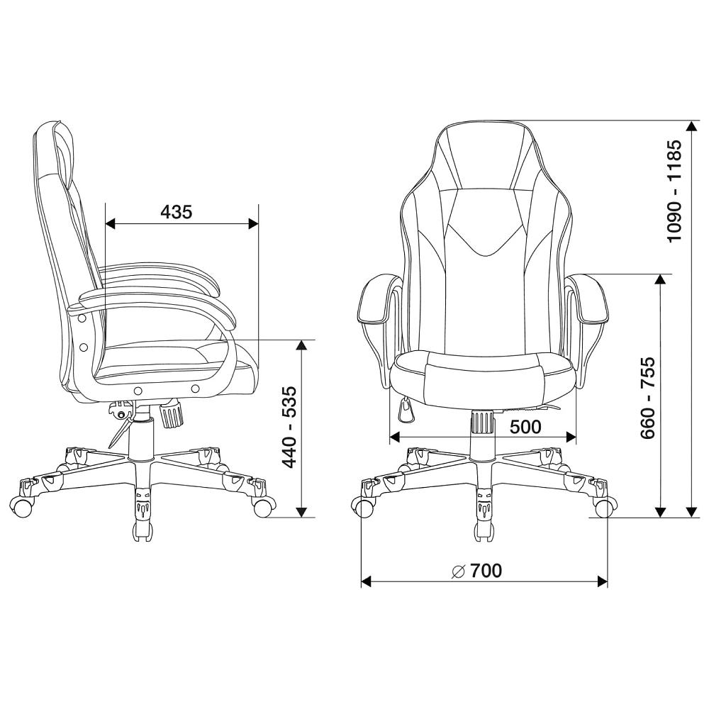 Кресло игровое Бюрократ Zombie GAME 17 экокожа, ткань, черный, серый - 11