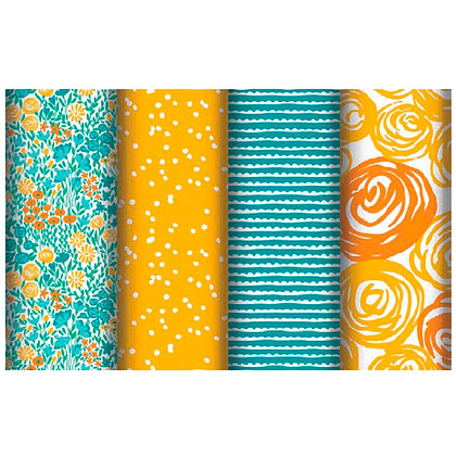 Бумага декоративная в рулоне "Rosalie", 2x0.7 м, 80 г/м2, ассорти