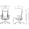Кресло компьютерное SitZone E-VL002A, сетка, ткань, пластик, черный - 6
