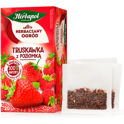 Чай "Herbapol" 20*2,5 г., фруктовый, со вкусом клубники и земляники