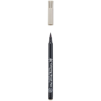 Маркер акварельный "Koi Color Brush", теплый серый - 3