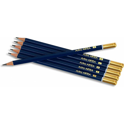Карандаш чернографитный "Artea", 3B-2H, 6 шт. - 3
