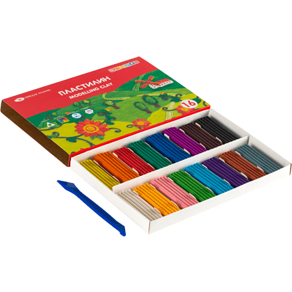 Пластилин "Цветик",16 цветов - 4