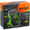 Шланг поливочный на катушке Amigo Grande 79605, 1/2", 15 м, с распылителем, черный, зеленый - 4