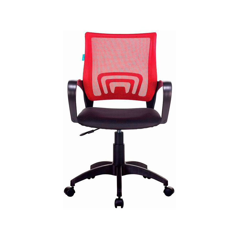 Кресло для персонала Бюрократ "CH-695NLT", ткань, пластик, красный, черный - 2