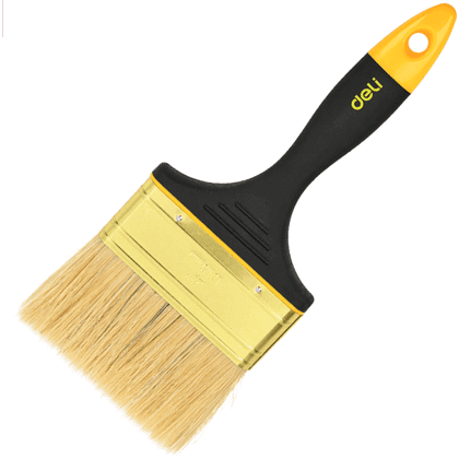 Кисть малярная Deli YS EDL509146, плоская, 4"-100 мм, смешанная щетина
