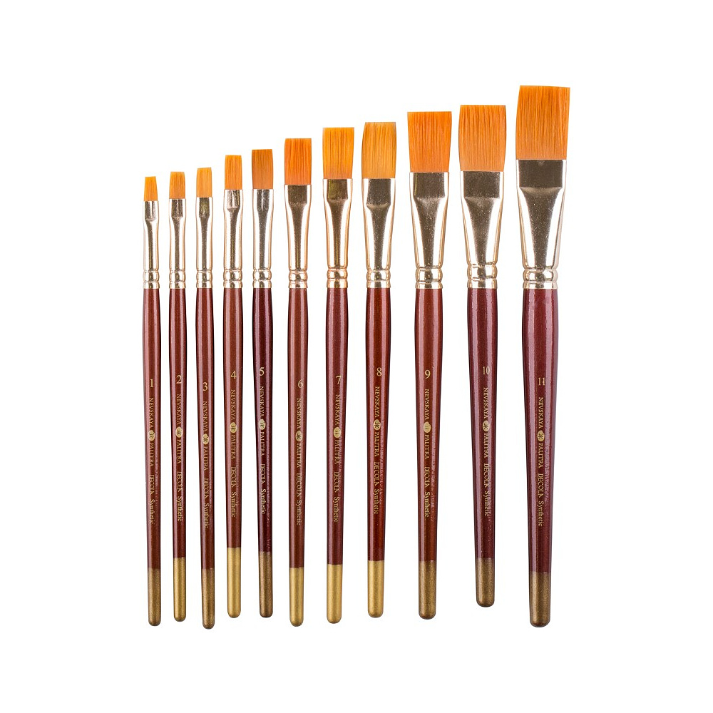 Кисть "Decola", синтетика, плоская, №10 - 3