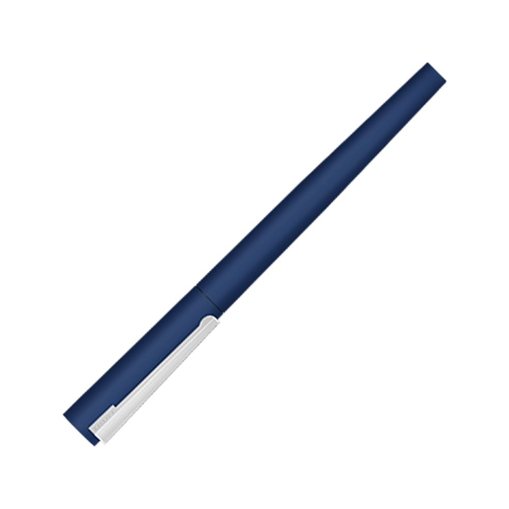 Ручка-роллер "UMA Brush R Gum", 0.7 мм, синий, серебристый, стерж. синий