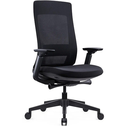 Кресло компьютерное SitZone E-VL002B, сетка, ткань, пластик, черный